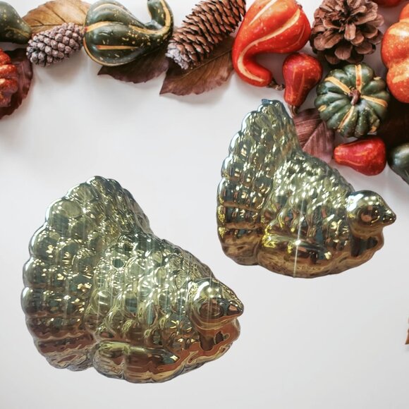 Home Essentials Gold Turkey Salt & Pepper Shaker Set - NIB - Picture 7 of 8